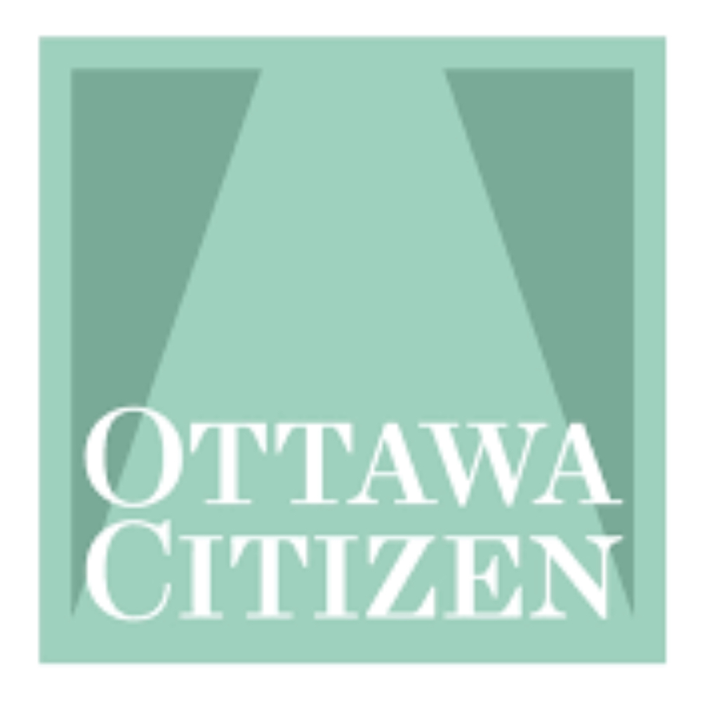 An image of the Ottawa Citizen logo. White block lettering on a two-tone green field.